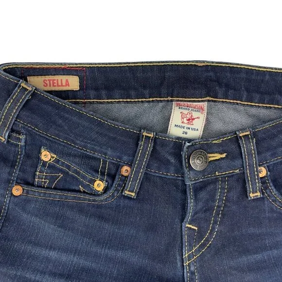 True Religion‎ Stella XXX Low Rise Skinny fit Dark Wash Stretch Jeans Size 26 - Picture 6 of 13